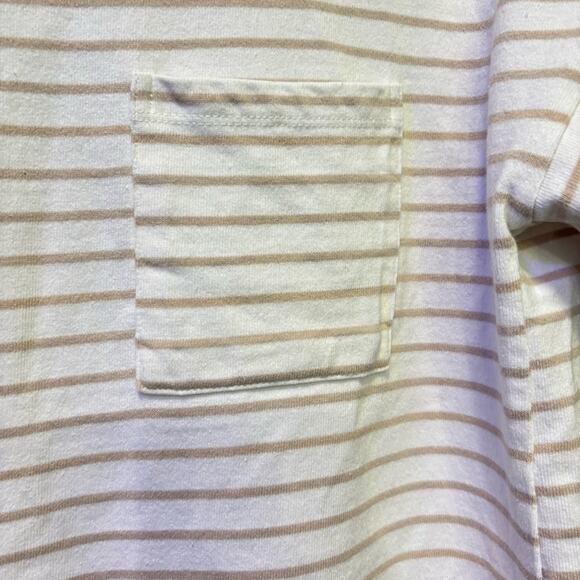 Doe & Rae White & Cream Pocket Detailed Striped Long Sleeve Size M - Picture 4 of 11